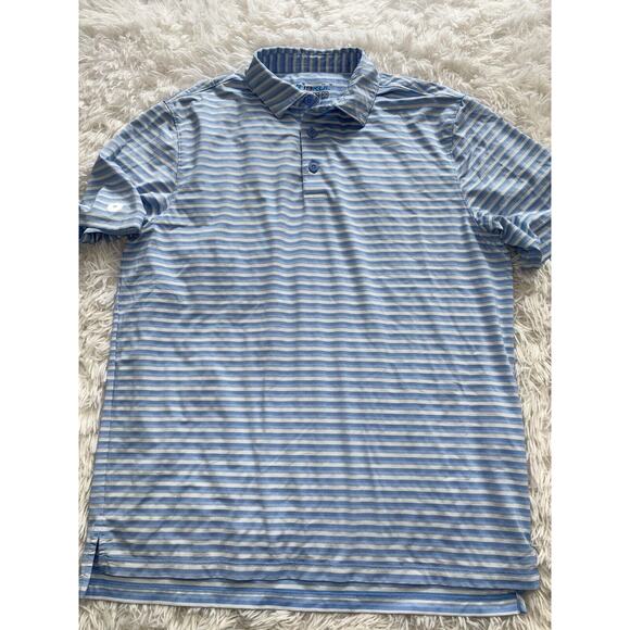 IBKUL Men’s Sz. M Blue Striped Classic Polo. Great Quality, Comfortable - Picture 1 of 10